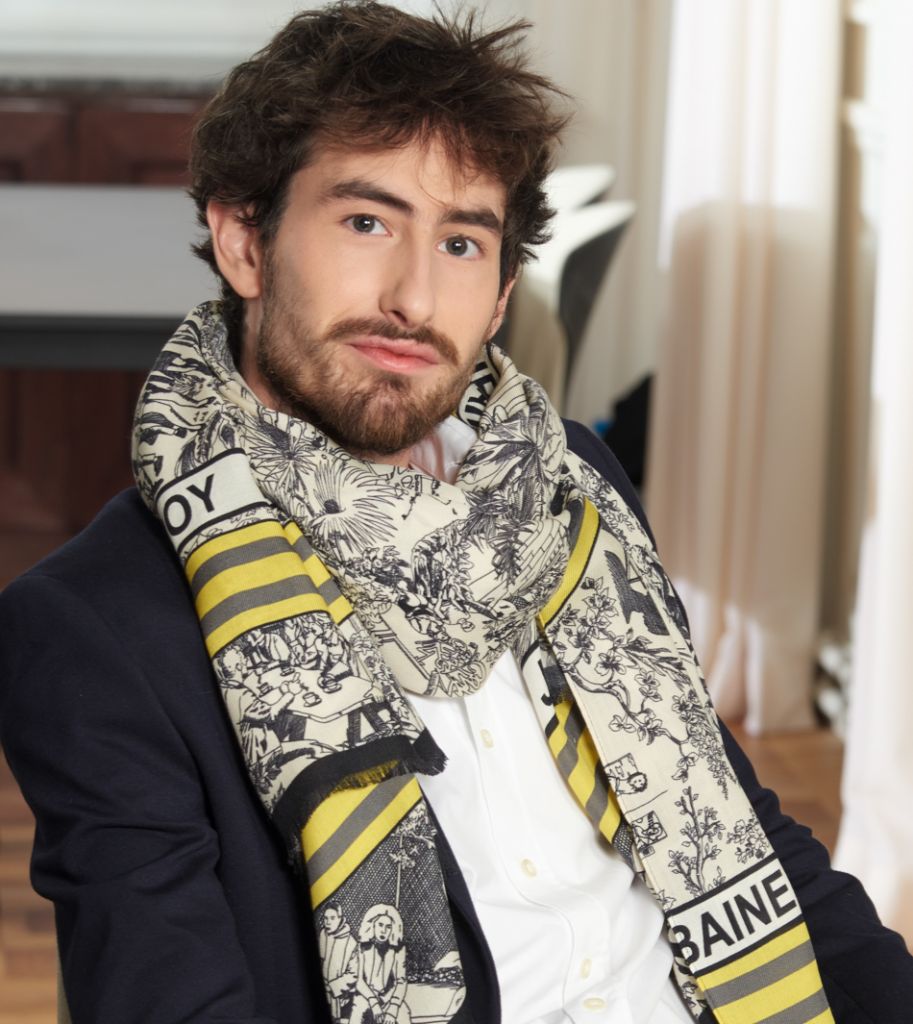 Echarpe en laine et soie homme